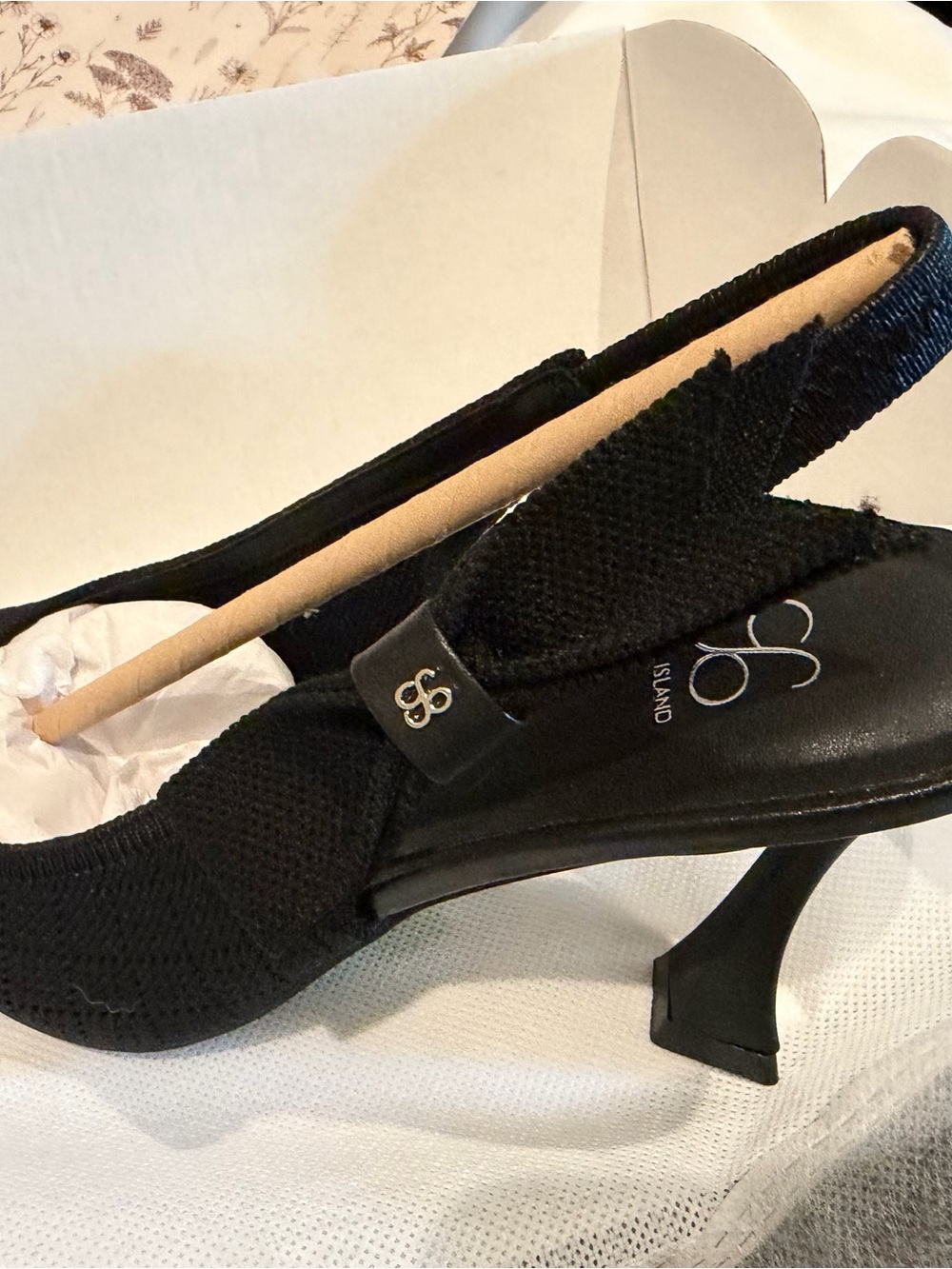 Cosy island Everlush BowKnit Pointed Slingback Heels New In Box - Picture 8 of 9